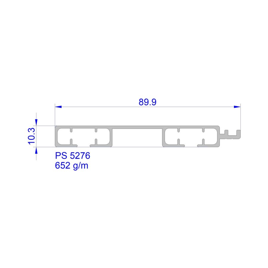 Aluveneta PS5276 Profili per tende interne