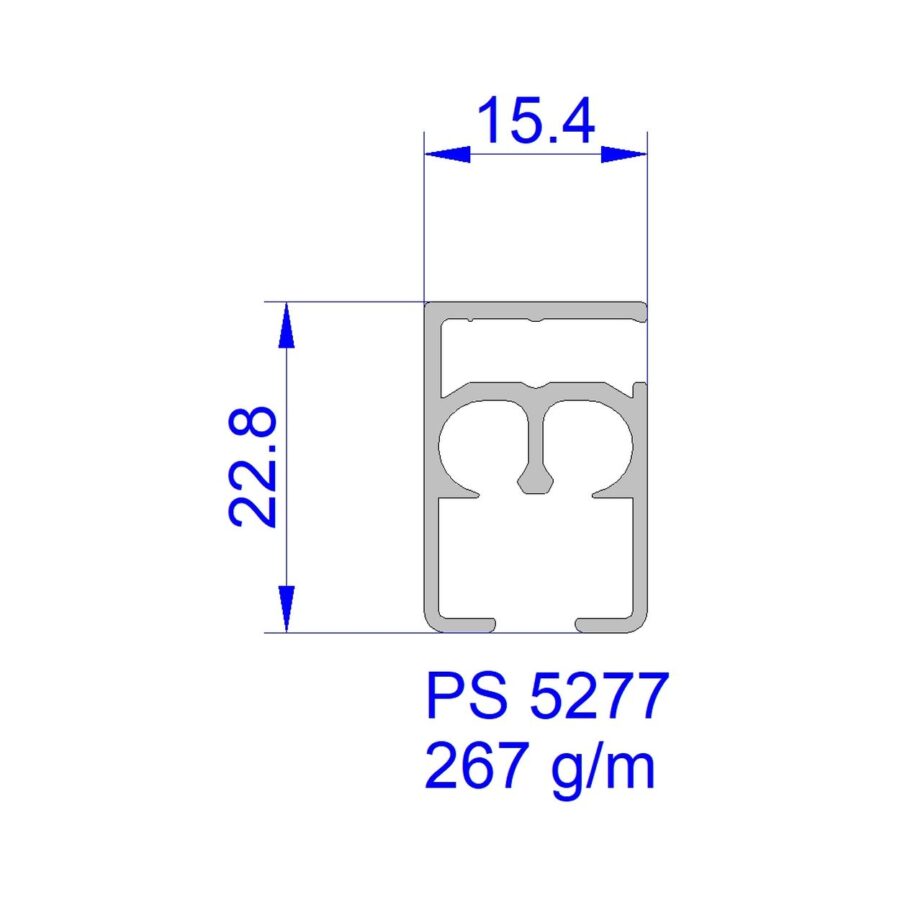Aluveneta PS5277 Profili per tende interne
