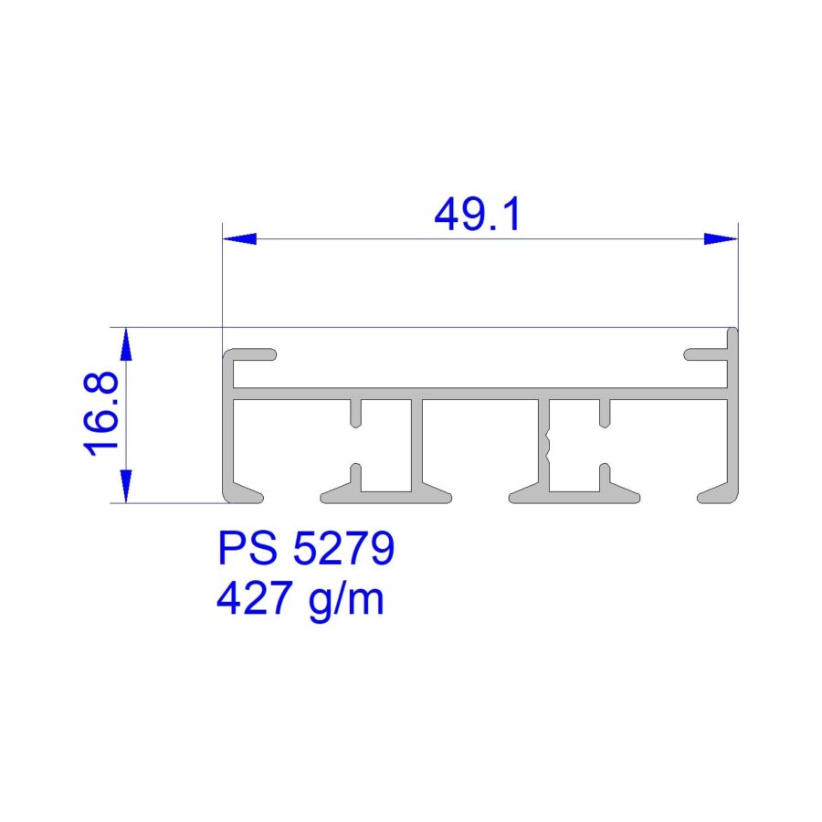 Aluveneta PS5279 Profili per tende interne