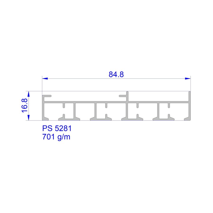 Aluveneta PS5281 Profili per tende interne