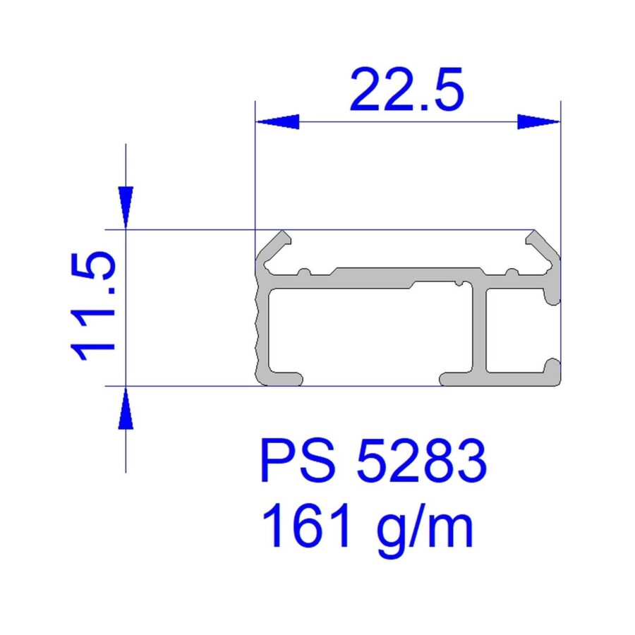 Aluveneta PS5283 Profili per tende interne