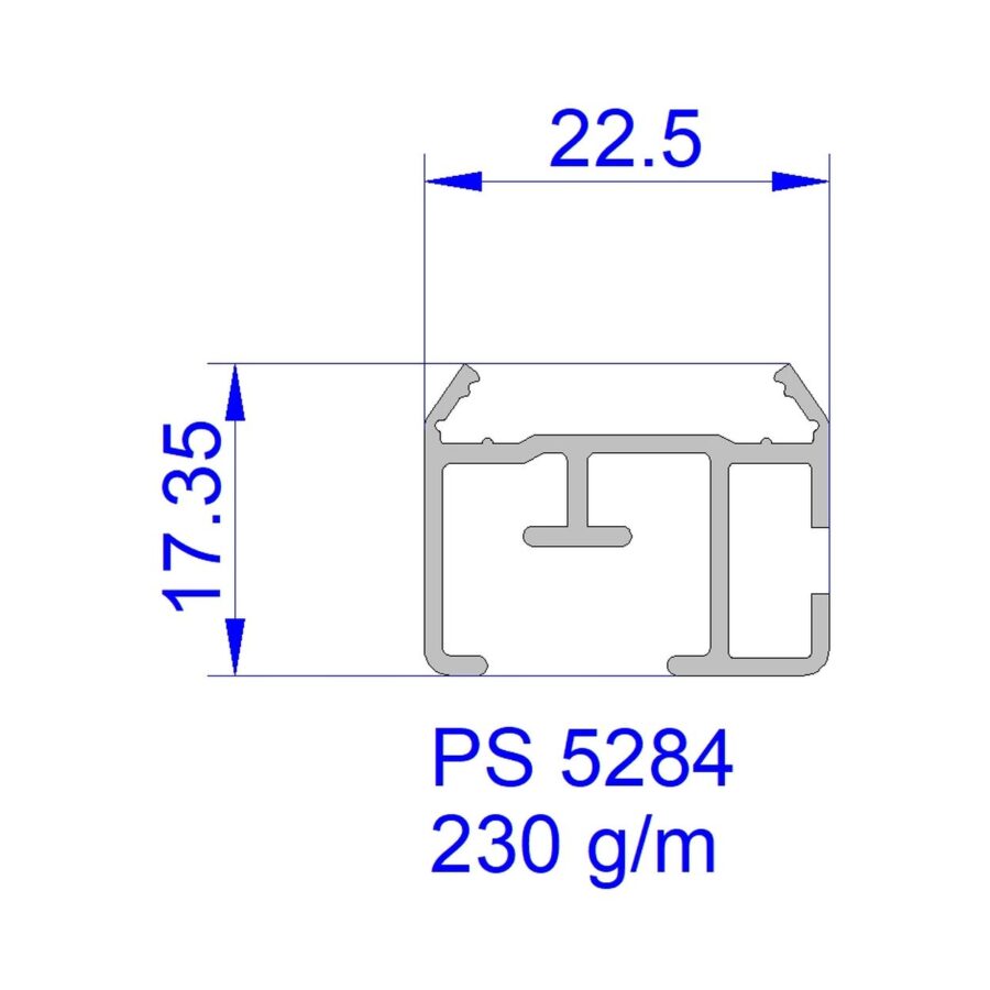 Aluveneta PS5284 Profili per tende interne