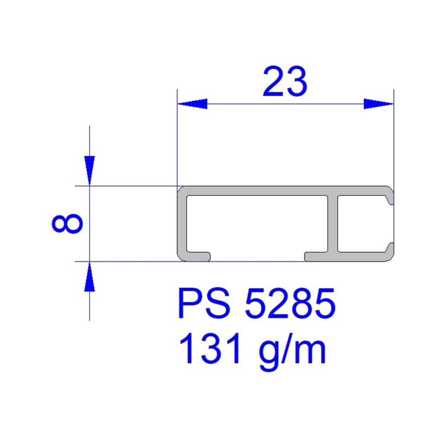 Aluveneta PS5285 Profili per tende interne