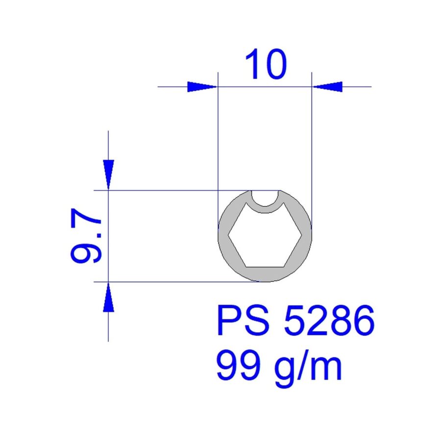 Aluveneta PS5286 Profili per tende interne