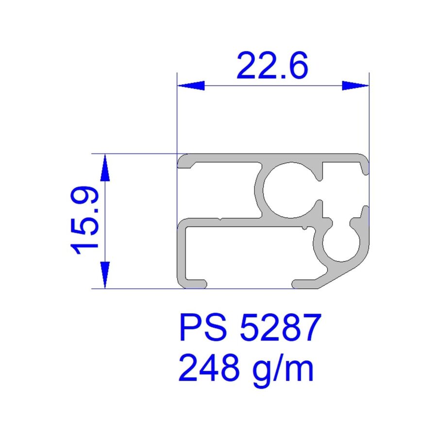 Aluveneta PS5287 Profili per tende interne