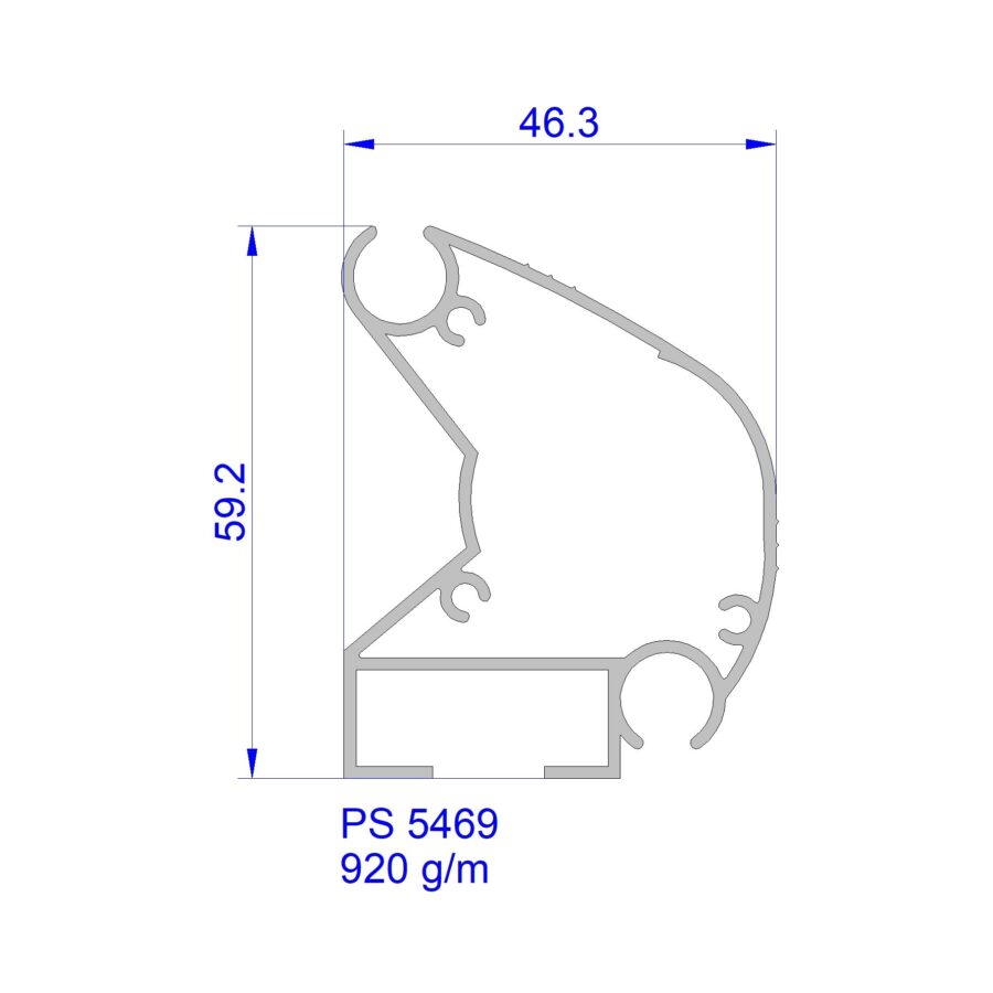 Aluveneta PS5469 Profili per frontali e fondali