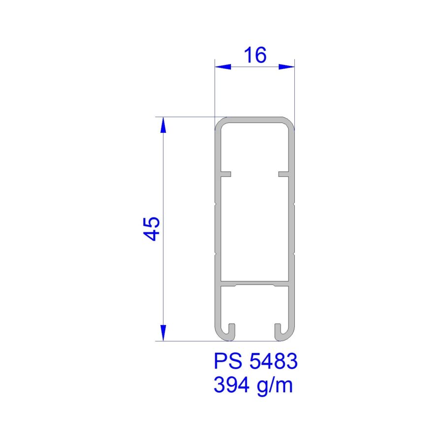 Aluveneta PS5483 Profili per cappottine