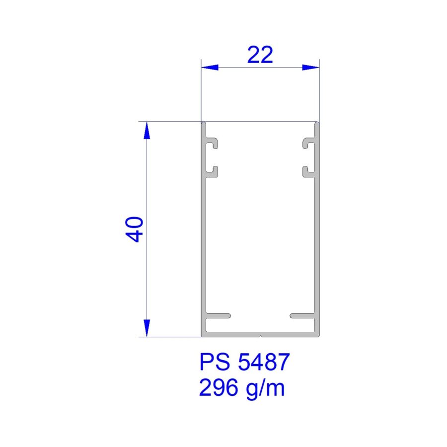 Aluveneta PS5487 Profili per tapparelle e guide