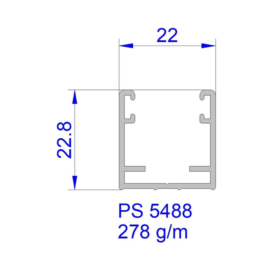 Aluveneta PS5488 Profili per tapparelle e guide