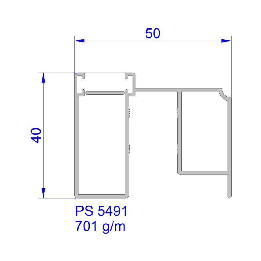 Aluveneta PS5491 Profili per maniglie e guide