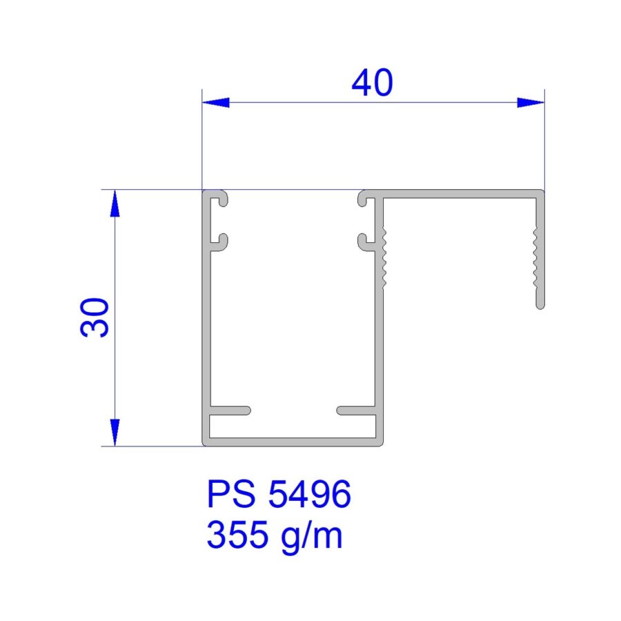 Aluveneta PS5496 Profili per maniglie e guide