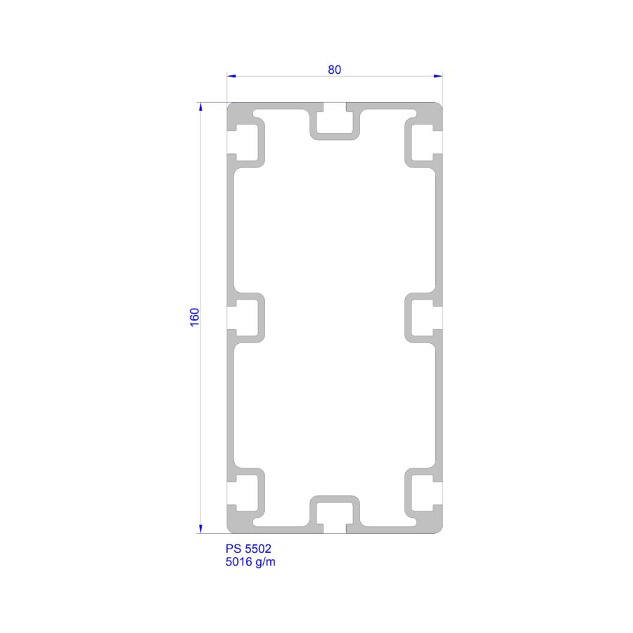 Aluveneta PS5502 Profili per capannoni mobili