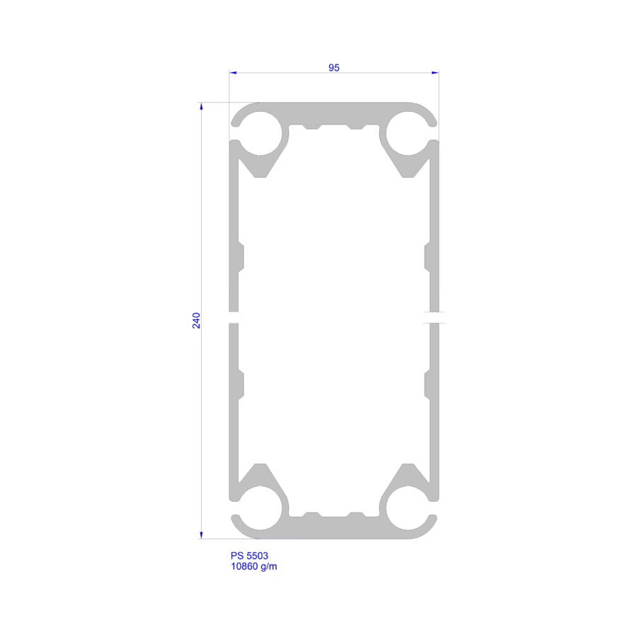 Aluveneta PS5503 Profili per capannoni mobili