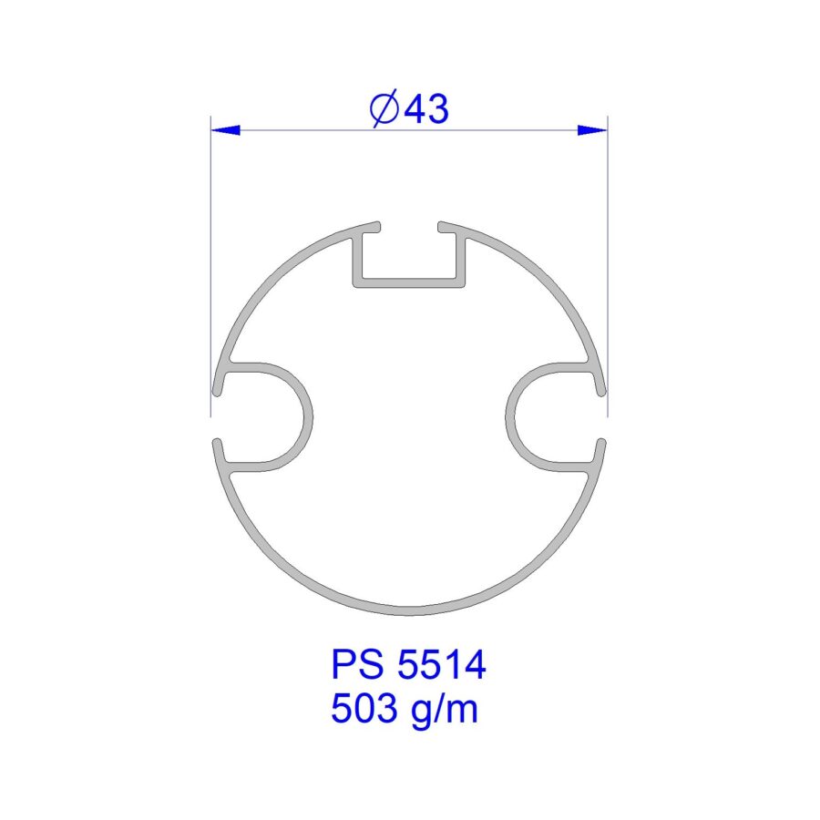 Aluveneta PS5514 Profili per frontali e fondali