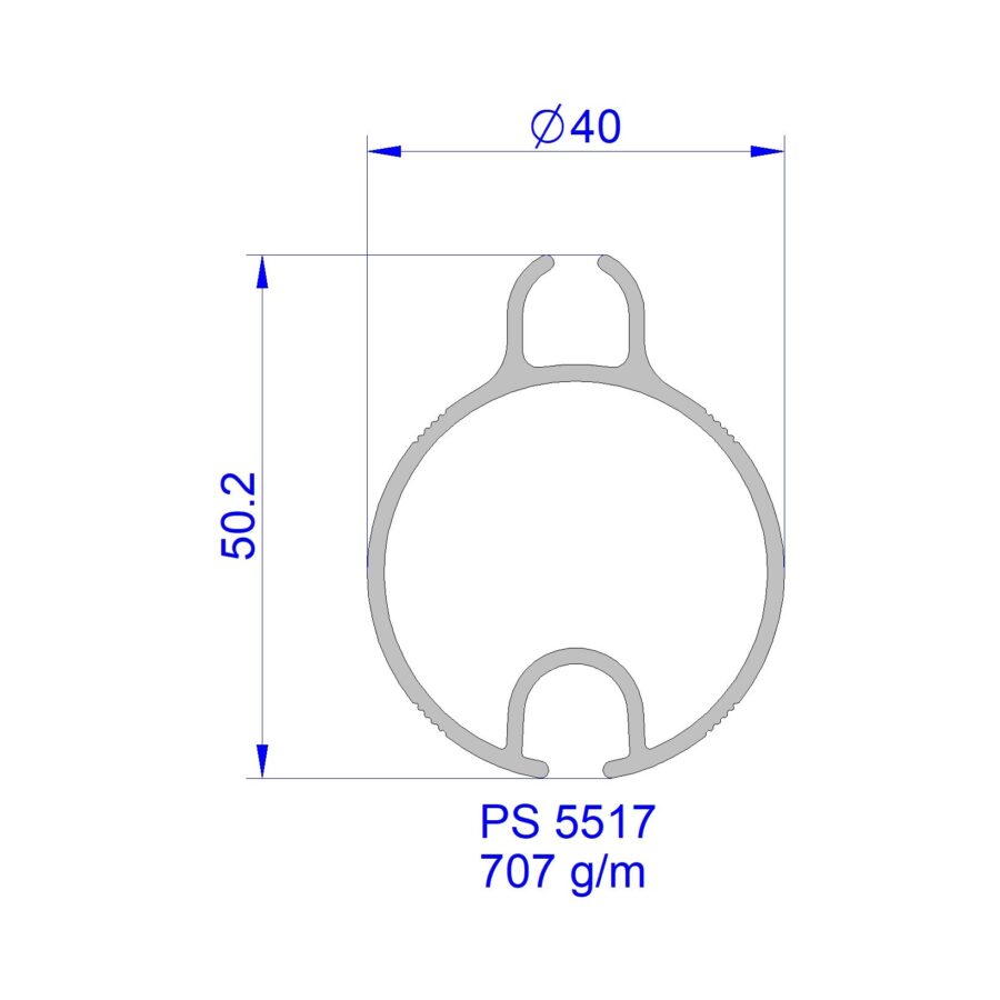 Aluveneta PS5517 Profili per frontali e fondali