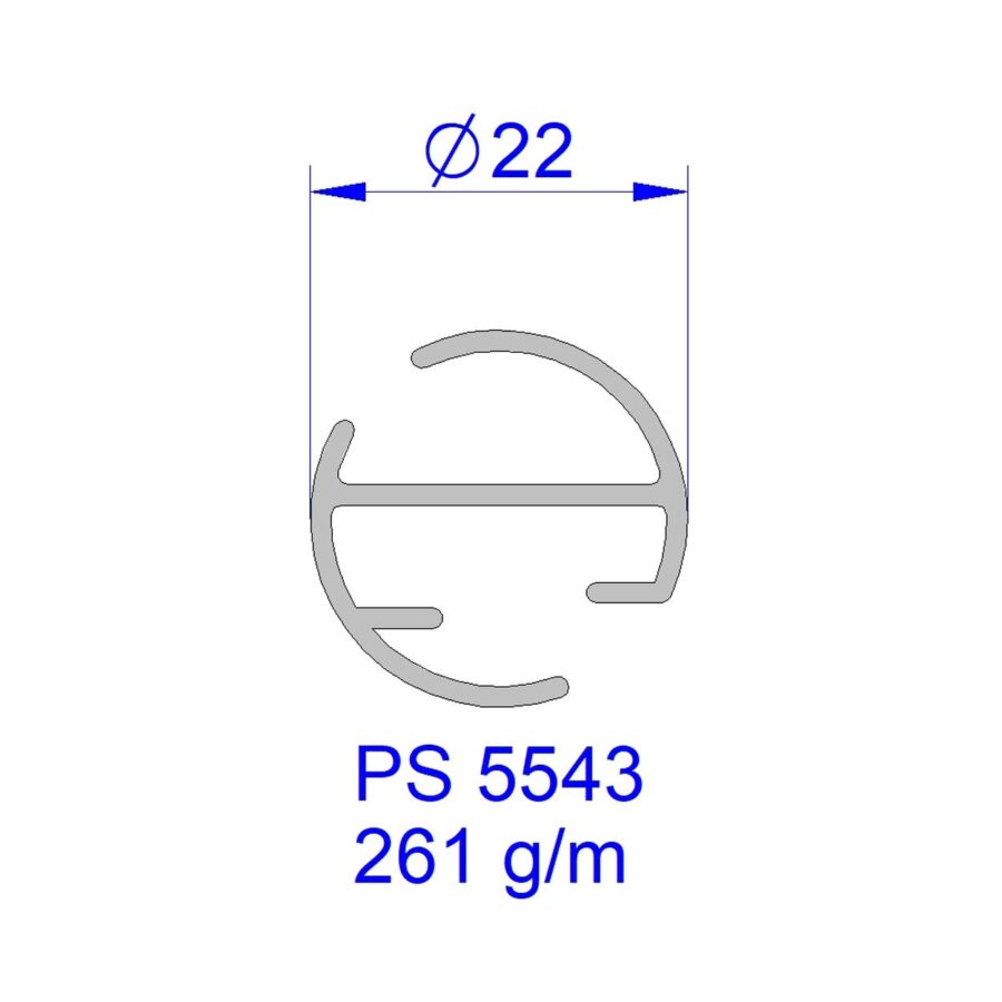 Aluveneta PS5543 Profili per tende interne