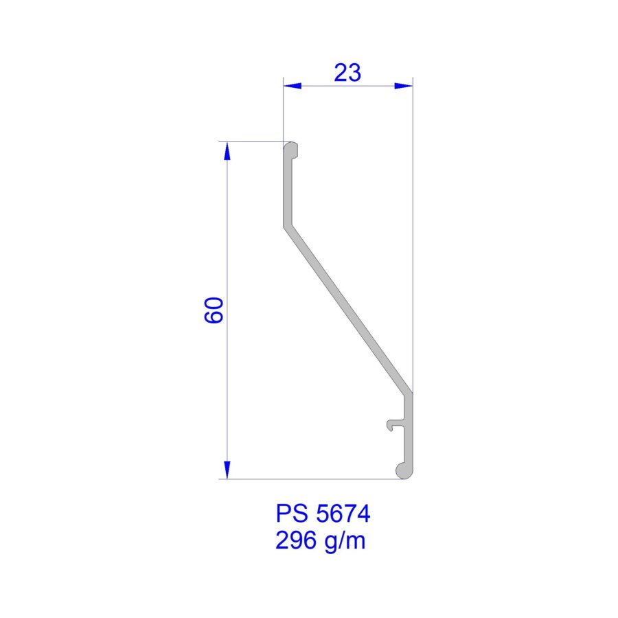 Aluveneta PS5674 Profili per frangisole e grigliati