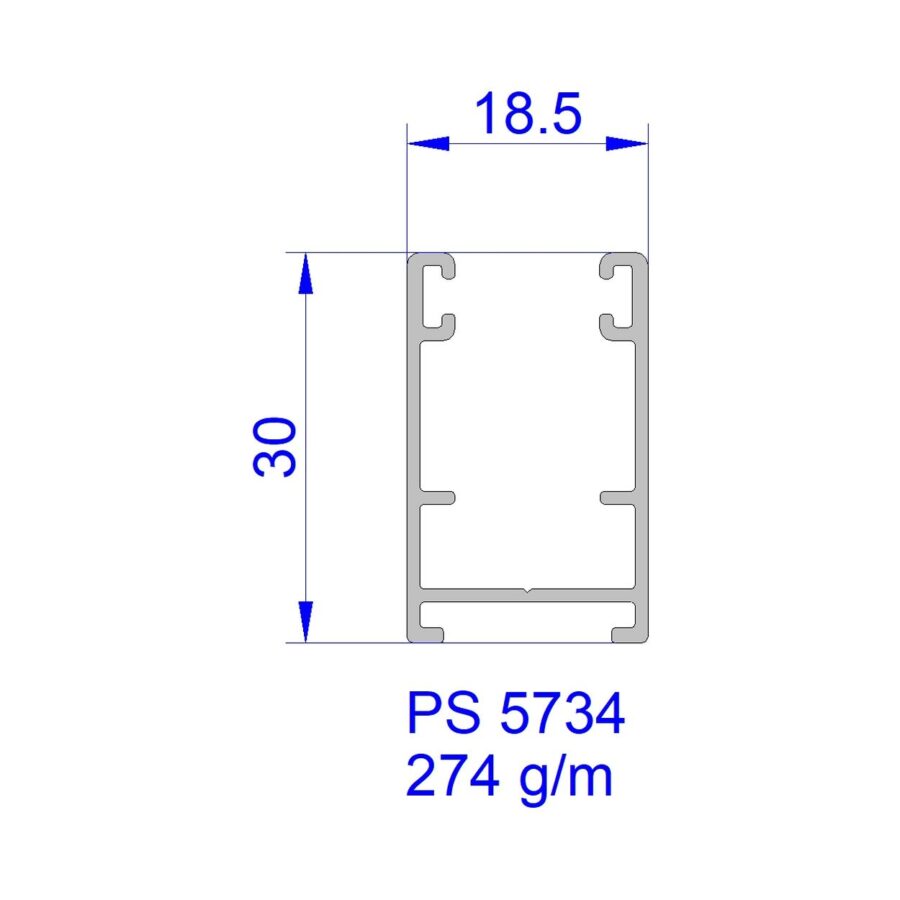 Aluveneta PS5734 Profili per tapparelle e guide