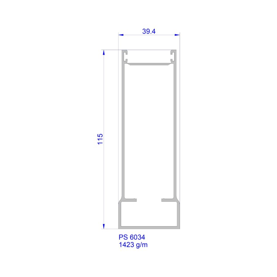 Aluveneta PS6034 Profili vari per tende
