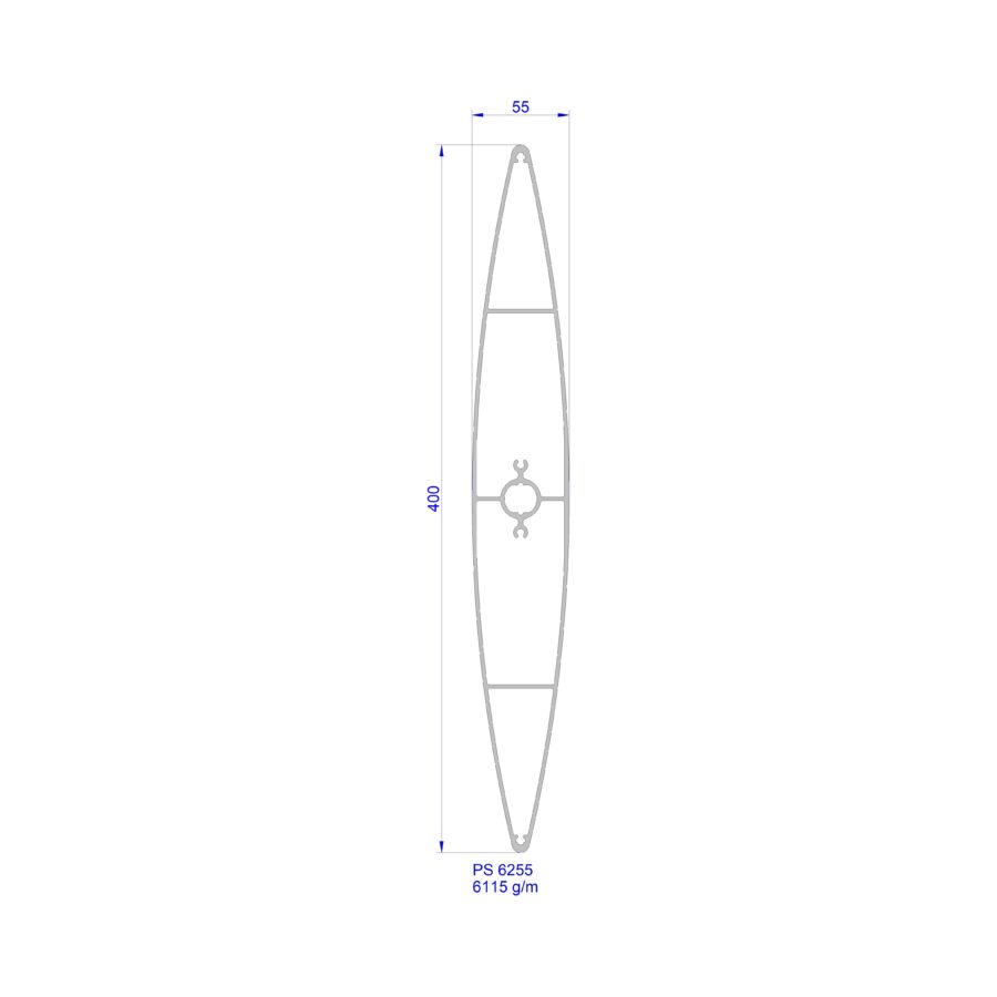Aluveneta PS6255 Profili per frangisole e grigliati
