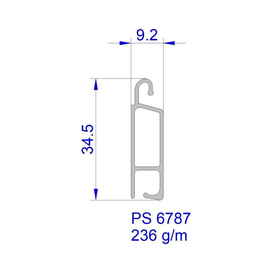 Aluveneta PS6787 Profili per tapparelle e guide