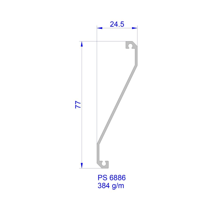Aluveneta PS6886 Profili per frangisole e grigliati