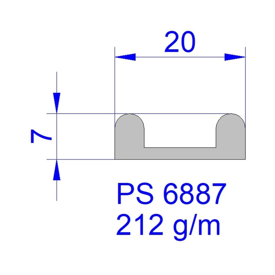 Aluveneta PS6887 Profili per scorrevoli